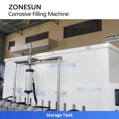 ZONESUN ZS-YTCR12A Automatic Corrosive Liquid Filling Machine Chemicals Gravity Filler