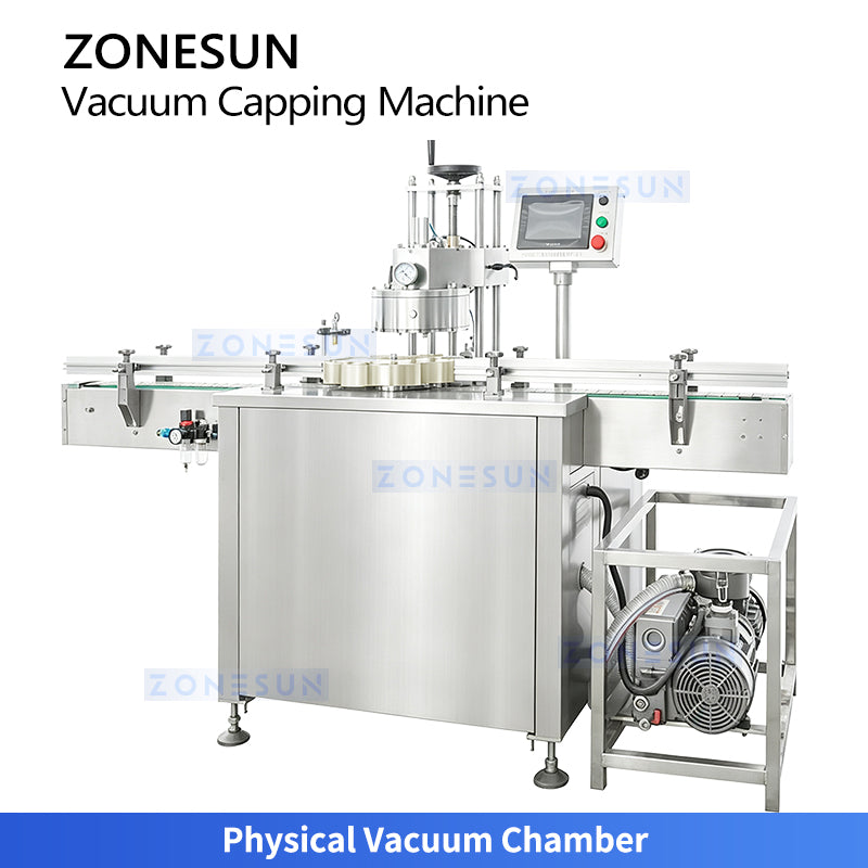 ZONESUN ZS-XG240 Automatic Vacuum Capping Machine for Glass Jars & Twist-Off Caps