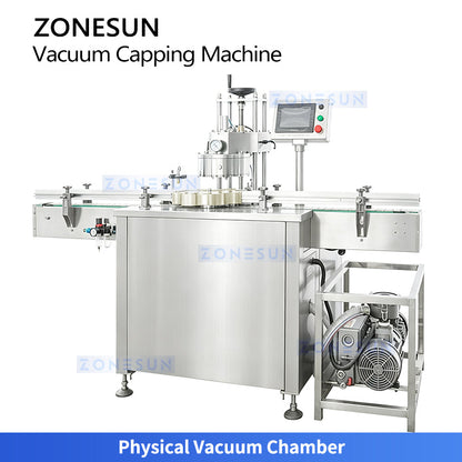ZONESUN ZS-XG240 Automatic Vacuum Capping Machine for Glass Jars & Twist-Off Caps