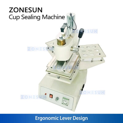 ZONESUN ZS-KCS5 Semi-Automatic Cup Sealing Machine with Custom Molds