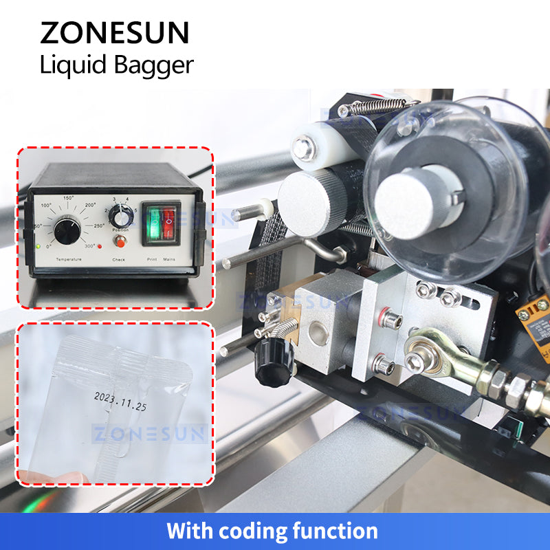 ZONESUN ZS‑FS200D High‑Speed VFFS Liquid Sachet Packaging Machine