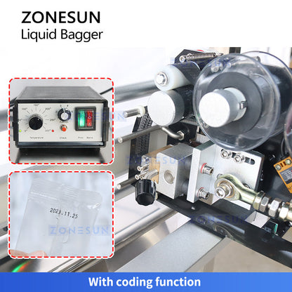 ZONESUN ZS‑FS200D High‑Speed VFFS Liquid Sachet Packaging Machine