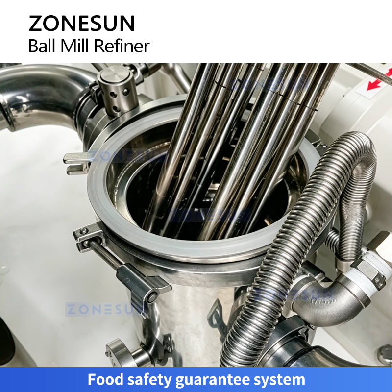 ZONESUN ZS-BM150 Food Grade Vertical Ball Mill, Pro Refiner Machine for Chocolate Paste, Almond & Peanut Butter Grinding