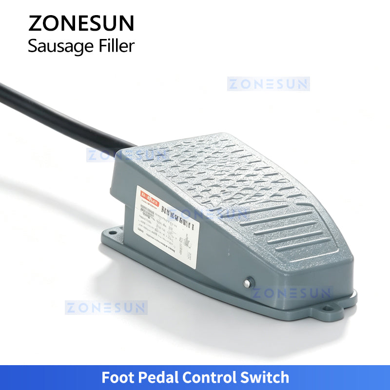 ZONESUN ZS-SFR1 Commercial Electric Sausage Stuffer Machine 200kg/h - Stainless Steel Meat Filler with Foot Pedal
