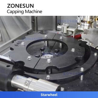 ZONESUN ZS-XG440M Automatic Rotary 8 Heads Capping machine  Plastic Bottle Cap Screwing Equipment with Automatic Cap Elevator