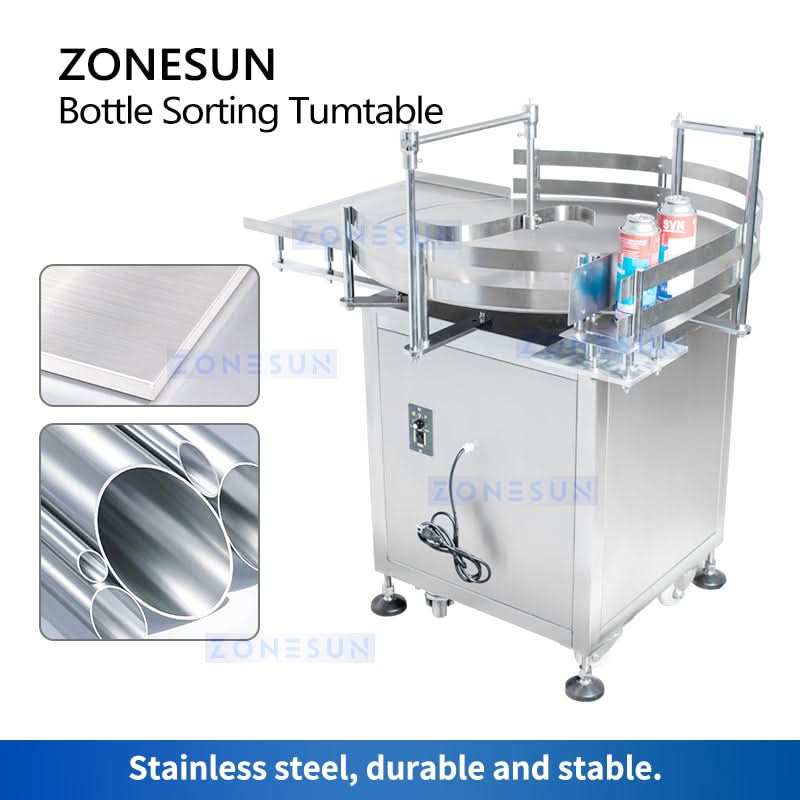 ZONESUN ZS-LP800 Bottle Unscrambler Rotary Table Sorting Feeding Machine