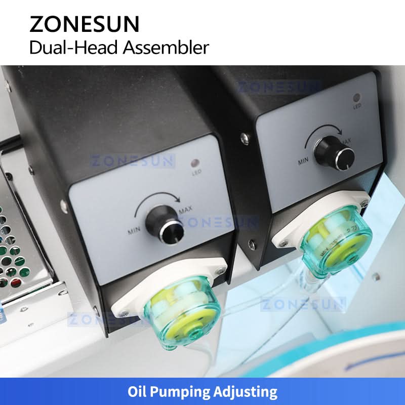 ZONESUN ZS-J0A01 Semi-Automatic Dual-Head O-Ring Assembly Machine for Rubber Seals & Gaskets
