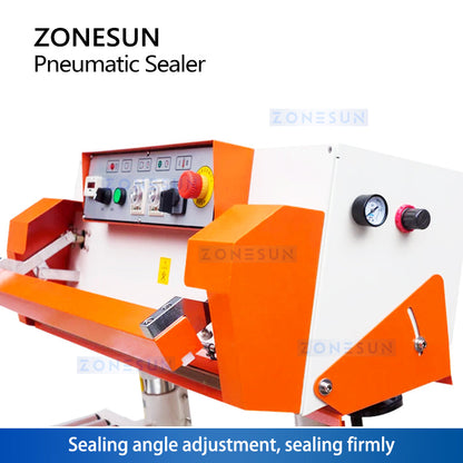 Zonesun ZS‑QLF700A Pneumatic Vertical Band Sealer with Conveyor