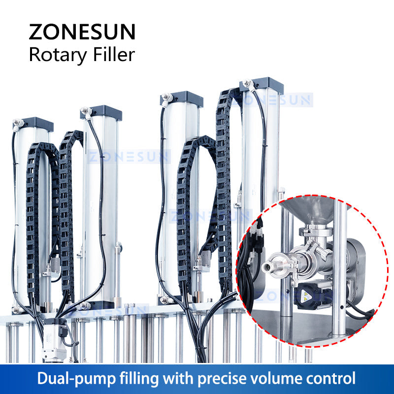 ZONESUN ZS-VTRPF4 Automatic 4-Color Cosmetic Cream Filling Machine for Jars