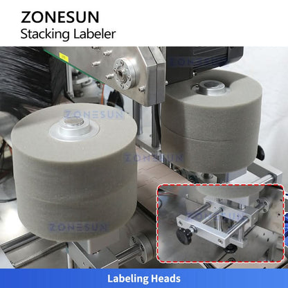 Zonesun ZS-TB60S Automatic Dual-Side Labeling Machine with Stacking System for Wet Wipes & Pouches