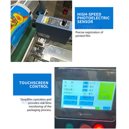 Zonesun ZS-CFW1000A High Speed Candy Wrapping Machine Details