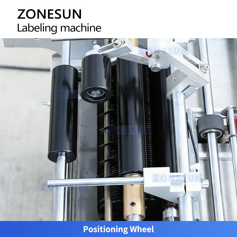 ZONESUN ZS-JTB10 Semi-Automatic Wet Glue Labeling Machine for Round Bottles, Jars & Cans