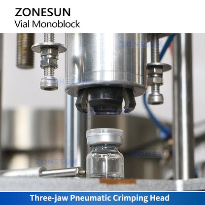 ZONESUN ZS-AFC41 Automatic Dropper Vial Bottle Filling Capping Machine for Serum & Essential Oil