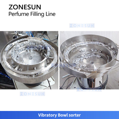 ZONESUN ZS-AFC9B Automatic Perfume Filling Capping Crimping Production Line