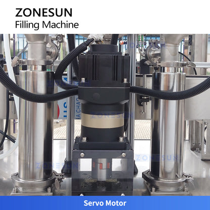 ZONESUN ZS-YT2T-2PXD Automatic Servo Piston Pump Filling Machine 2 Heads  Shampoo Lotion Paste  Filler