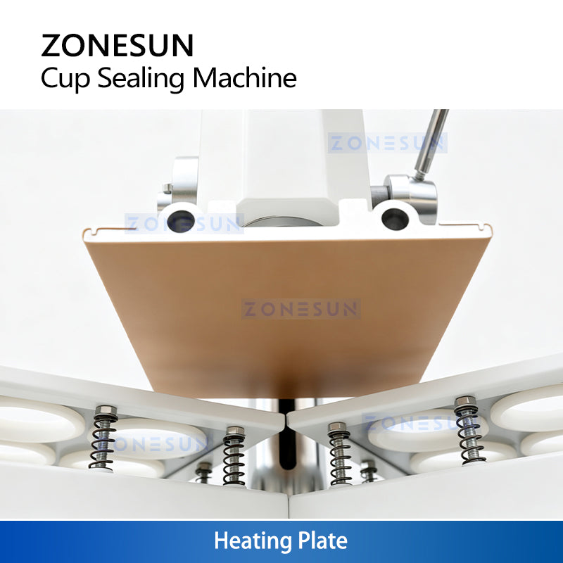 ZONESUN ZS-KCS5 Semi-Automatic Cup Sealing Machine with Custom Molds for Milk Tea & Coffee