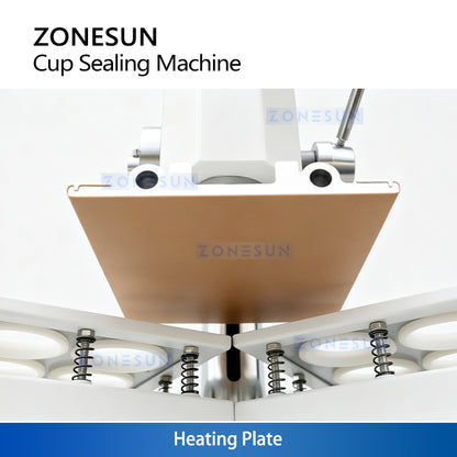 ZONESUN ZS-KCS5 Semi-Automatic Cup Sealing Machine with Custom Molds for Milk Tea & Coffee