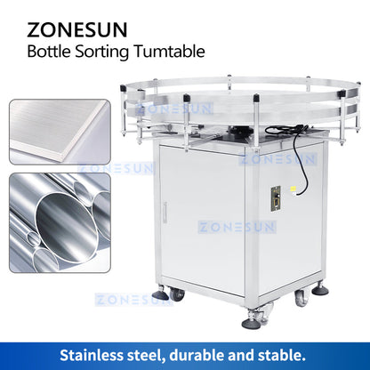 ZONESUN Bottle Unscrambler Automatic PET Glass Bottle Sorting Machine ZS-SP1000