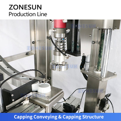Zonesun ZS‑FAL180Z10 Servo Filler Capper & Labeller for F‑Style Bottle