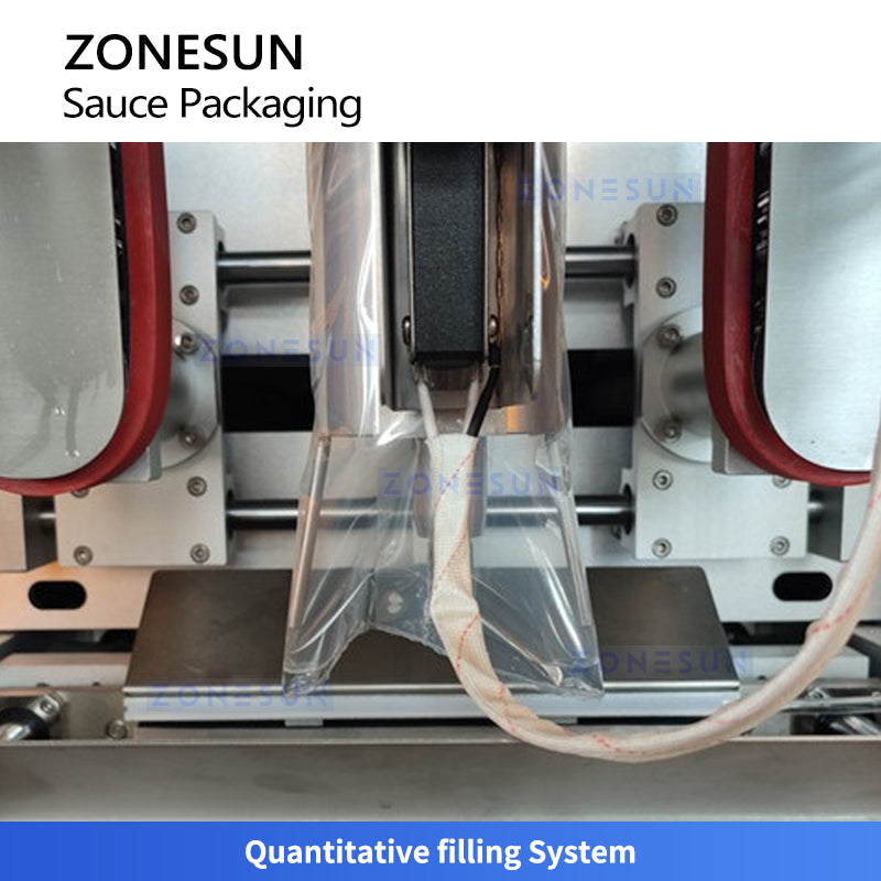 ZONESUN ZS-MGZ630 Automatic Sauce Filling Sealing Machine for High-Viscosity Foods, Syrups, Paste