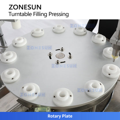 ZONESUN ZS-AFC1CH Automatic Paste Filling and Cap Pressing Monoblock Machine with Pressurized Hopper