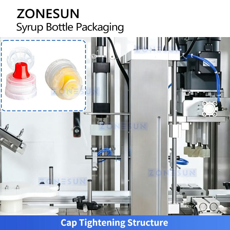 ZONESUN ZS-FAL180V10 Automatic 4-Head Paste Filling & Capping Line with Dustproof Cover
