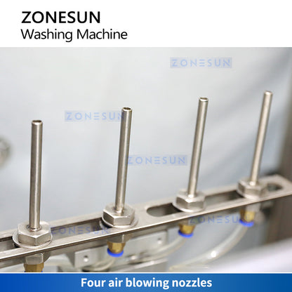 ZONESUN ZS‑WB04 Four‑Head Airjet Bottle Cleaning Machine for High Efficiency
