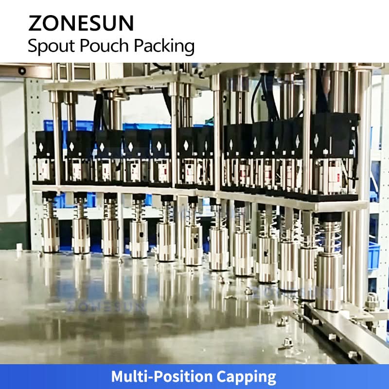 ZONESUN ZS-SPFC7 Automatic 12-Nozzle Rotary Spout Pouch Filling & Capping Machine