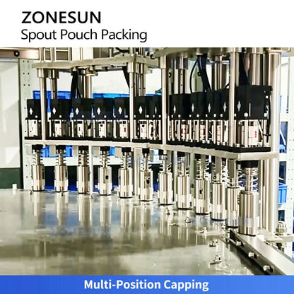 ZONESUN ZS-SPFC7 Automatic 12-Nozzle Rotary Spout Pouch Filling & Capping Machine