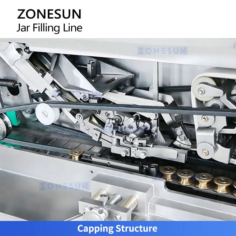 ZONESUN ZS-FAL180V9 Automatic Jam Sauce Filling Vacuum Capping Machine Line for Glass Jars