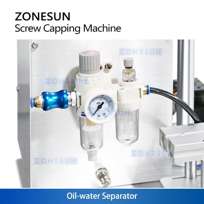 ZONESUN ZS-XG450S Semi-Automatic Servo Capping Machine | Electric Screw Bottle Capper