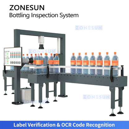 ZONESUN ZS-MD200 Automatic Vision Inspection System –Bottle Cap Liquid Level & Label Quality Control Machine