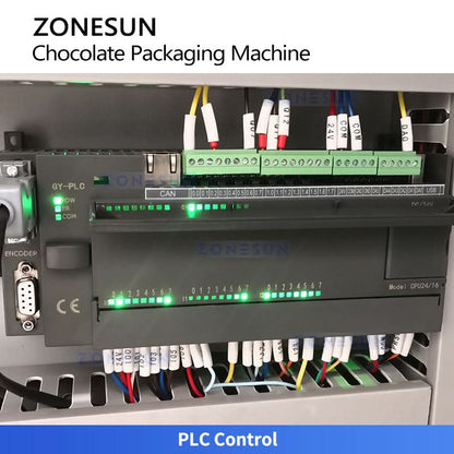 ZONESUN ZS-CWM2 Automatic Envelope Fold Wrapping Machine for Chocolate Bars & Tablets