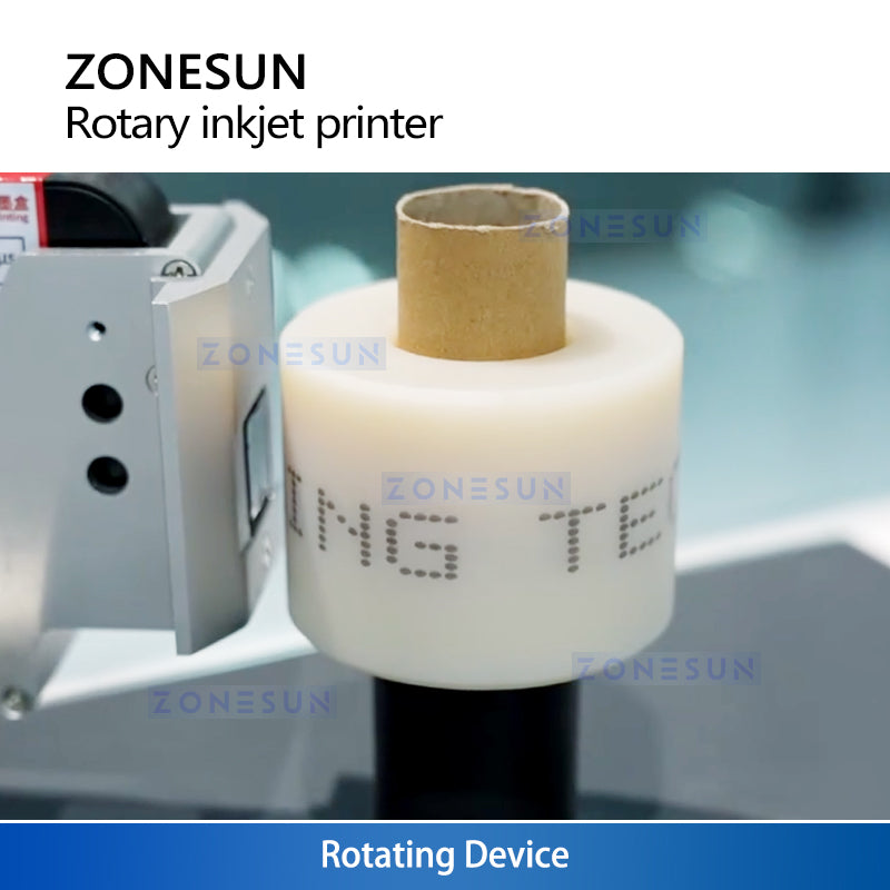 ZONESUN ZS-RIP1 Rotating Inkjet Printing Machine for Curved Surfaces Bottle Tube Vial Printer
