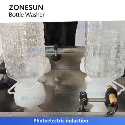 Zonesun ZS‑WB4S Semi‑automatic High‑Pressure Bottle Rinsing Machine