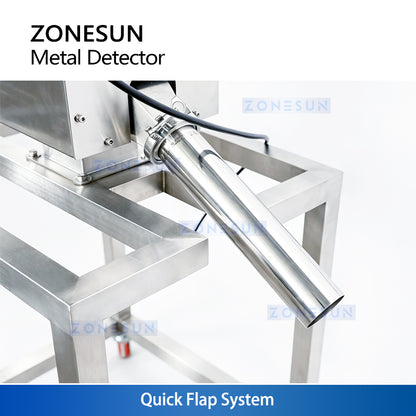ZONESUN ZS-MS1 Industrial Metal Separator for Granules & Powders – High Precision Magnetic & Non-Magnetic Metal Detector (304 Stainless Steel)