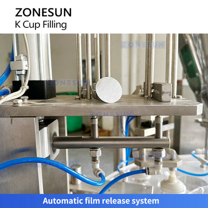 Zonesun ZS‑KCFC2 Dual‑Station Coffee K‑Cup Filling Machine