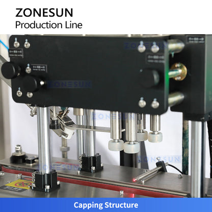 ZONESUN ZS-FAL180V2 Face Cream Packaging Production Line Filling Capping Labeling Machine Line for Cosmetic Bottle Automatic Skincare Production