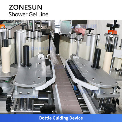 ZONESUN ZS-FAL180X20 Automatic Tracking Filling, Capping & Double-Side Labeling Production Line