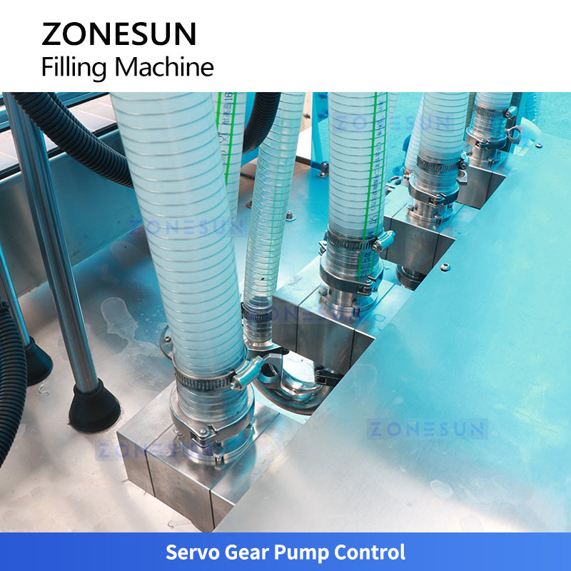 ZONESUN ZS-VTGF8A Automatic Viscous Liquid Filling Machine 8 Head High Capacity Servo Gear Pump Paste Filling Machine