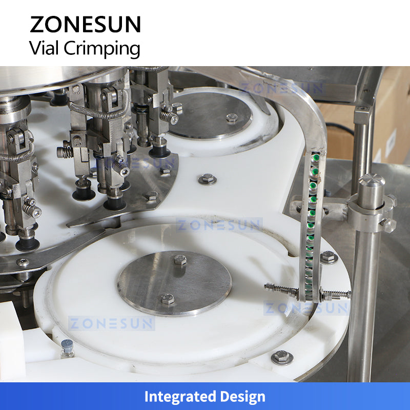 ZONESUN ZS-YG100 Automatic Rotary Vial Bottle Flip-off Caps Crimping Machine