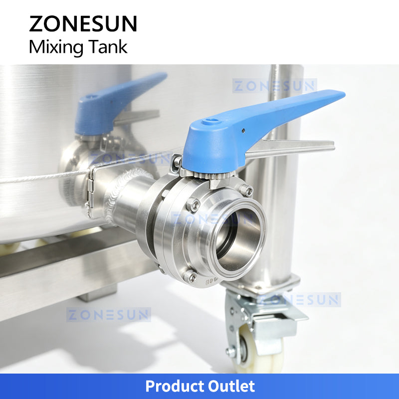 ZONESUN ZS-MB800L 800L Commercial Mixing and Supply Tank, Heavy-Duty Liquid Soap, Shampoo & Sauce Storage Vessel