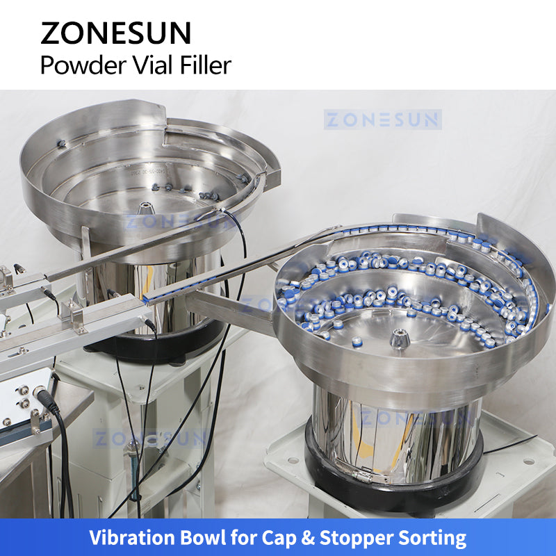 ZONESUN ZS-AFC20F Automatic Powder Vial Filling Capping Machine | Monoblock
