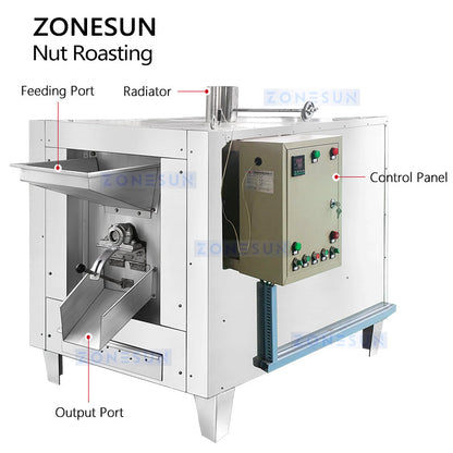 ZONESUN ZS-GHK2 Automatic Drum Roaster For Nuts, Beans & Coffee