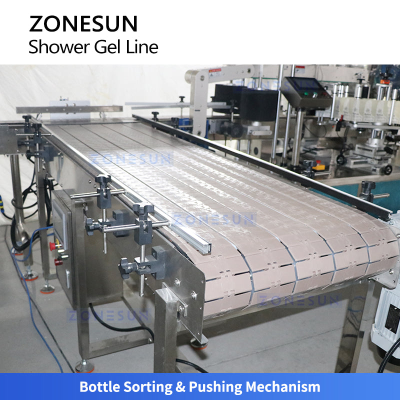 ZONESUN ZS-FAL180X20 Automatic Tracking Filling, Capping & Double-Side Labeling Production Line