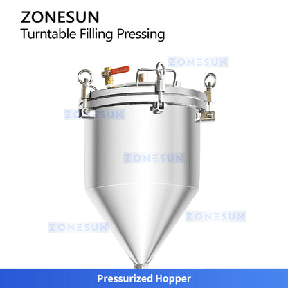ZONESUN ZS-AFC1CH Automatic Paste Filling and Cap Pressing Monoblock Machine with Pressurized Hopper