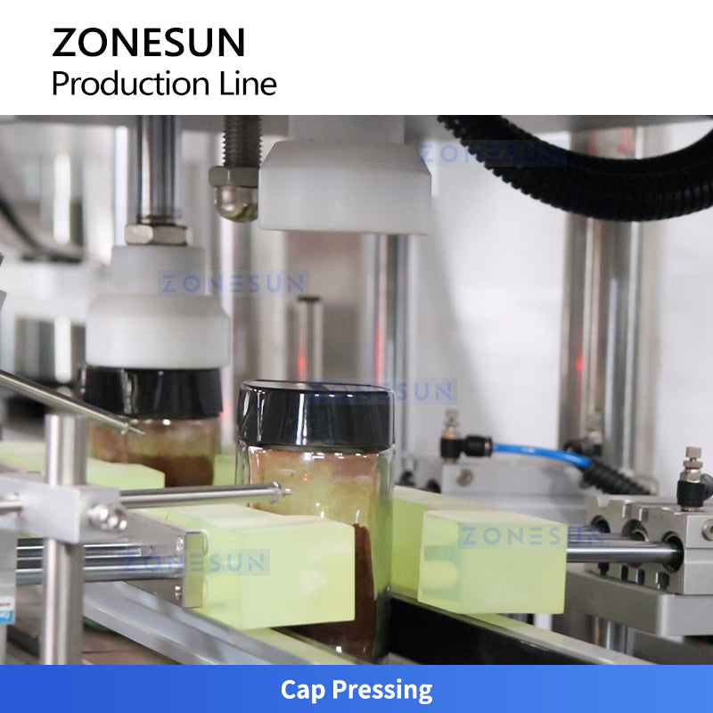 ZONESUN ZS-FAL180G7 Powder Bottle Filling and Labeling Line for Coffee & Spices