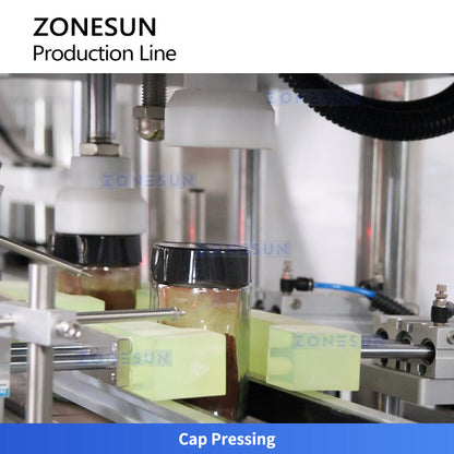 ZONESUN ZS-FAL180G7 Powder Bottle Filling and Labeling Line for Coffee & Spices