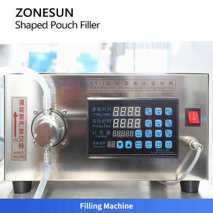 ZONESUN ZS-PL240YX Shaped Pouch VFFS Liquid Filling and Sealing Machine