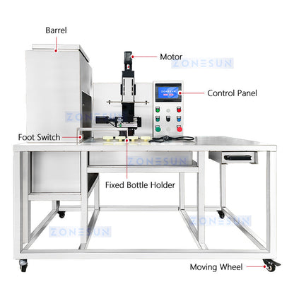 ZONESUN ZS-PGF4 Multi-Color Cream Filling Machine for Swirl Cushion Cosmetics Paste Filler